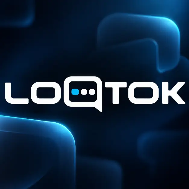 Логотип LOQTOK с символом диалога и тремя точками